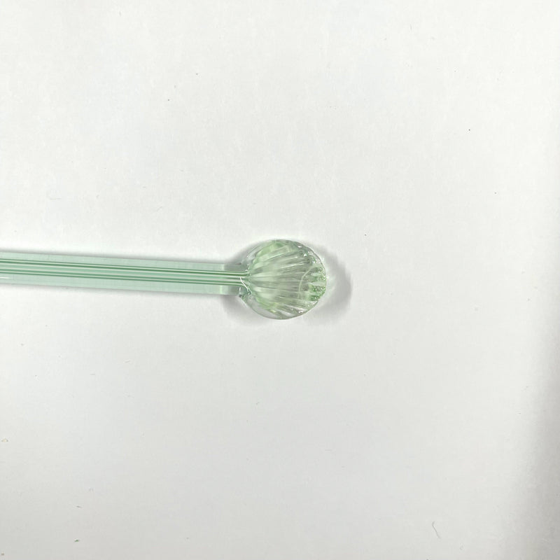 Green and White Millifiori Cane Lauscha Rod SNT110