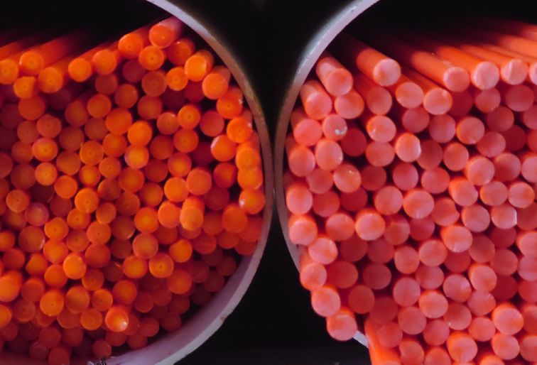 Apricot Yellow Opaque Effetre Rod 419