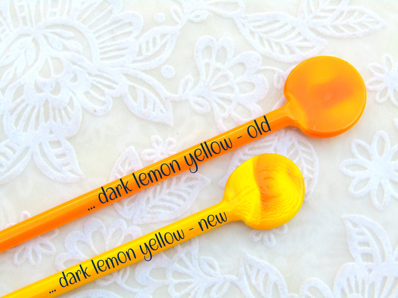 Dark Lemon Yellow Opaque Effetre Rod 412
