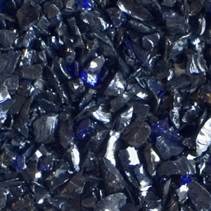 Silver Dark Blue Frit - chockadoo