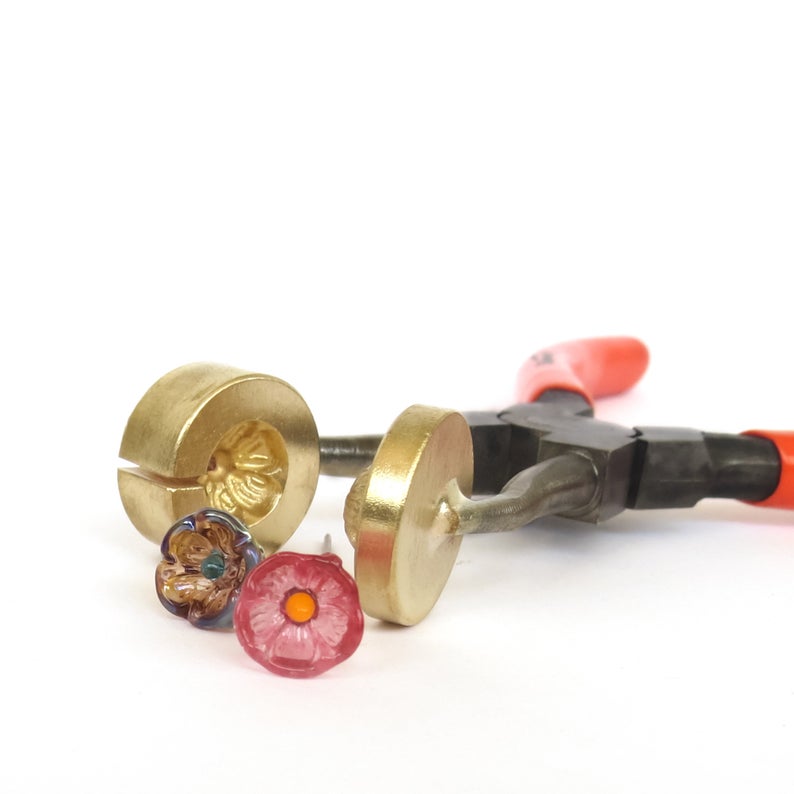 Small Flower Stud Brass Mashers